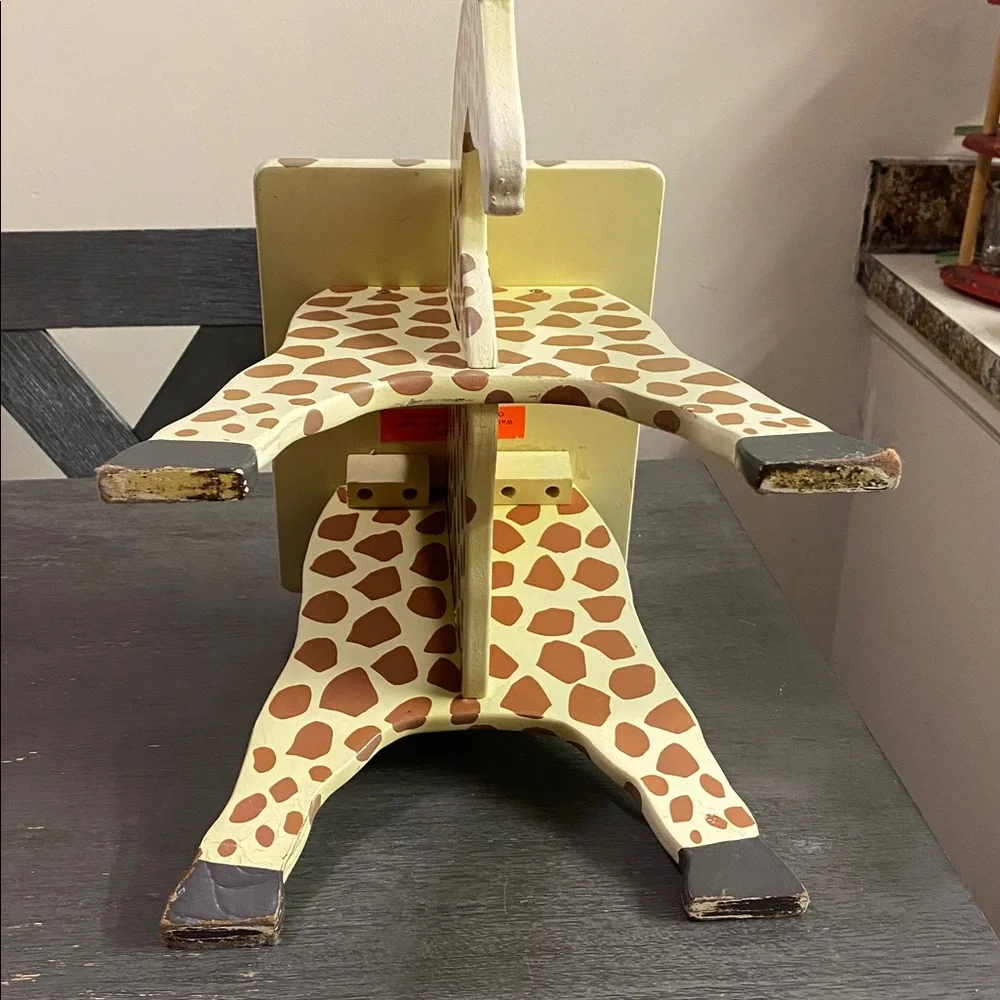 Giraffe Shaped Wooden Stool - Picture 8 of 9